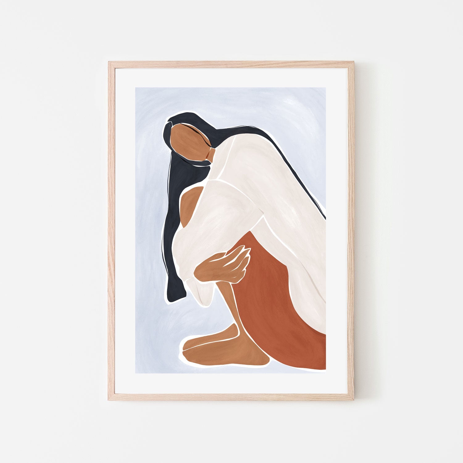 wall-art-print-canvas-poster-framed-Woman Embracing Herself-6