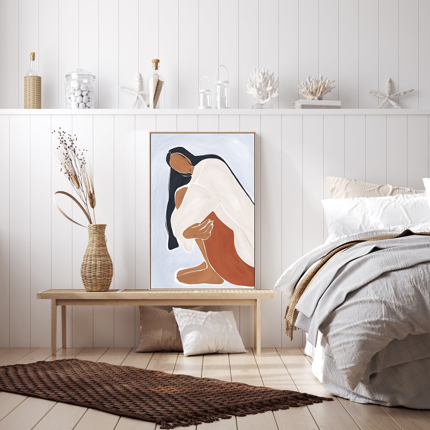 wall-art-print-canvas-poster-framed-Woman Embracing Herself-7