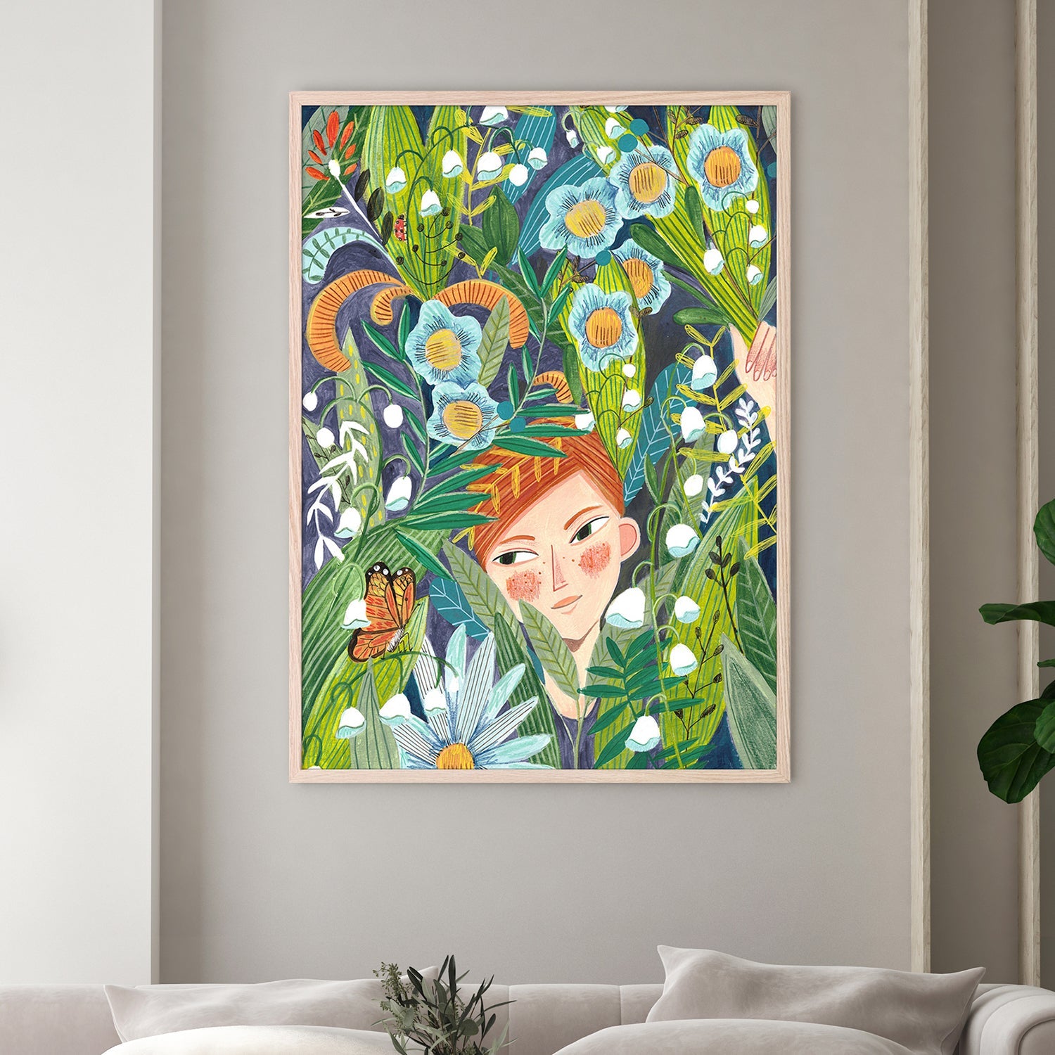 wall-art-print-canvas-poster-framed-Woman in nature-2