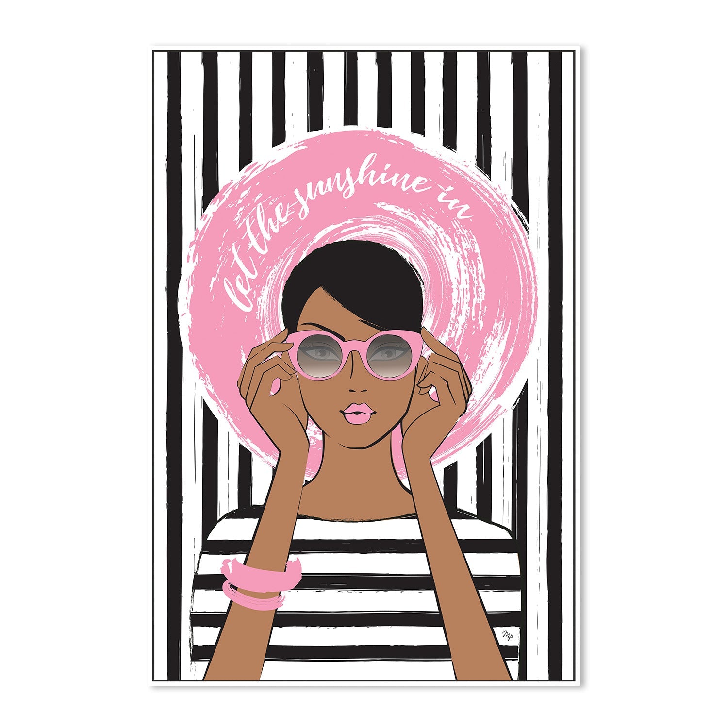 wall-art-print-canvas-poster-framed-Woman in Pink Sunglasses-5