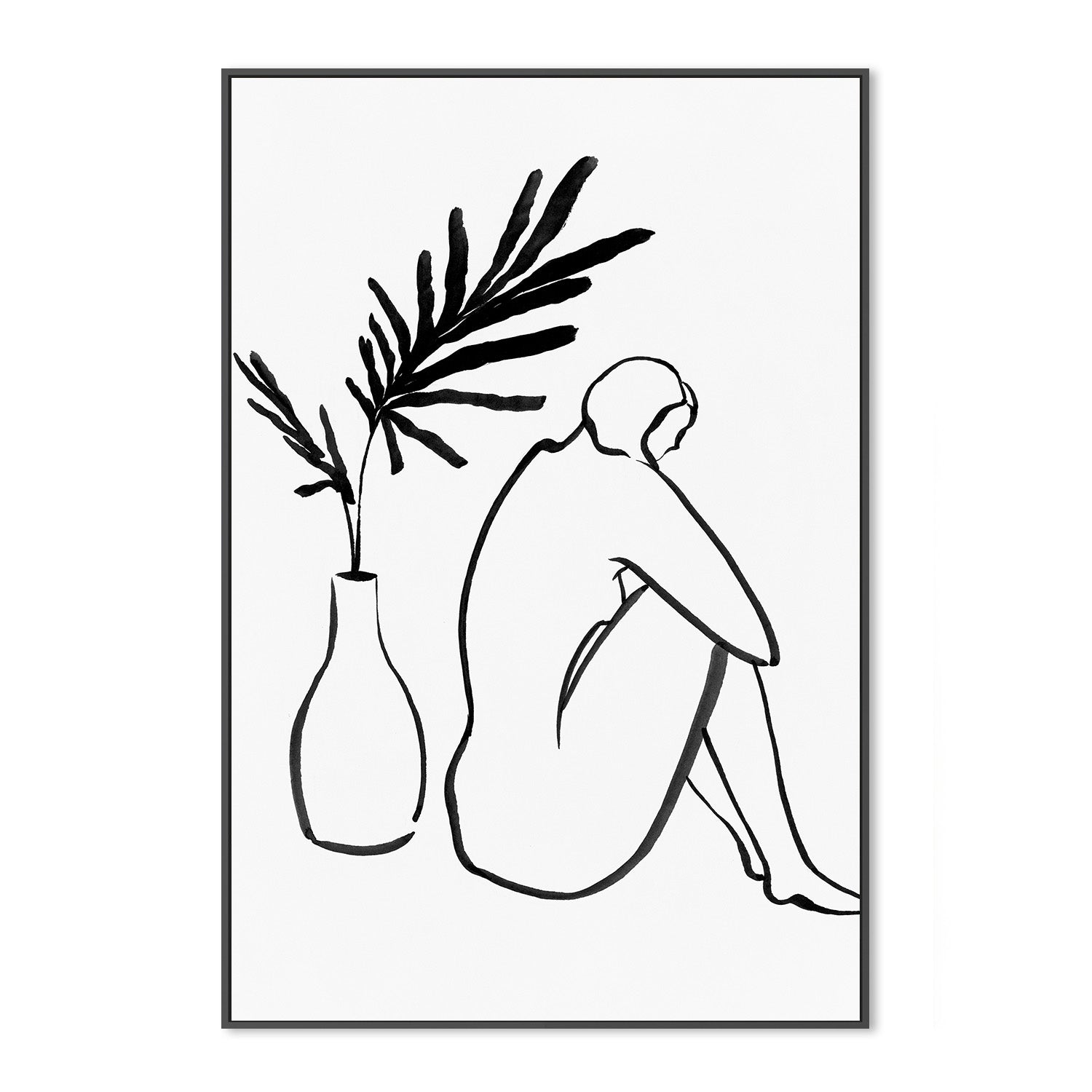 wall-art-print-canvas-poster-framed-Women And Vase-3
