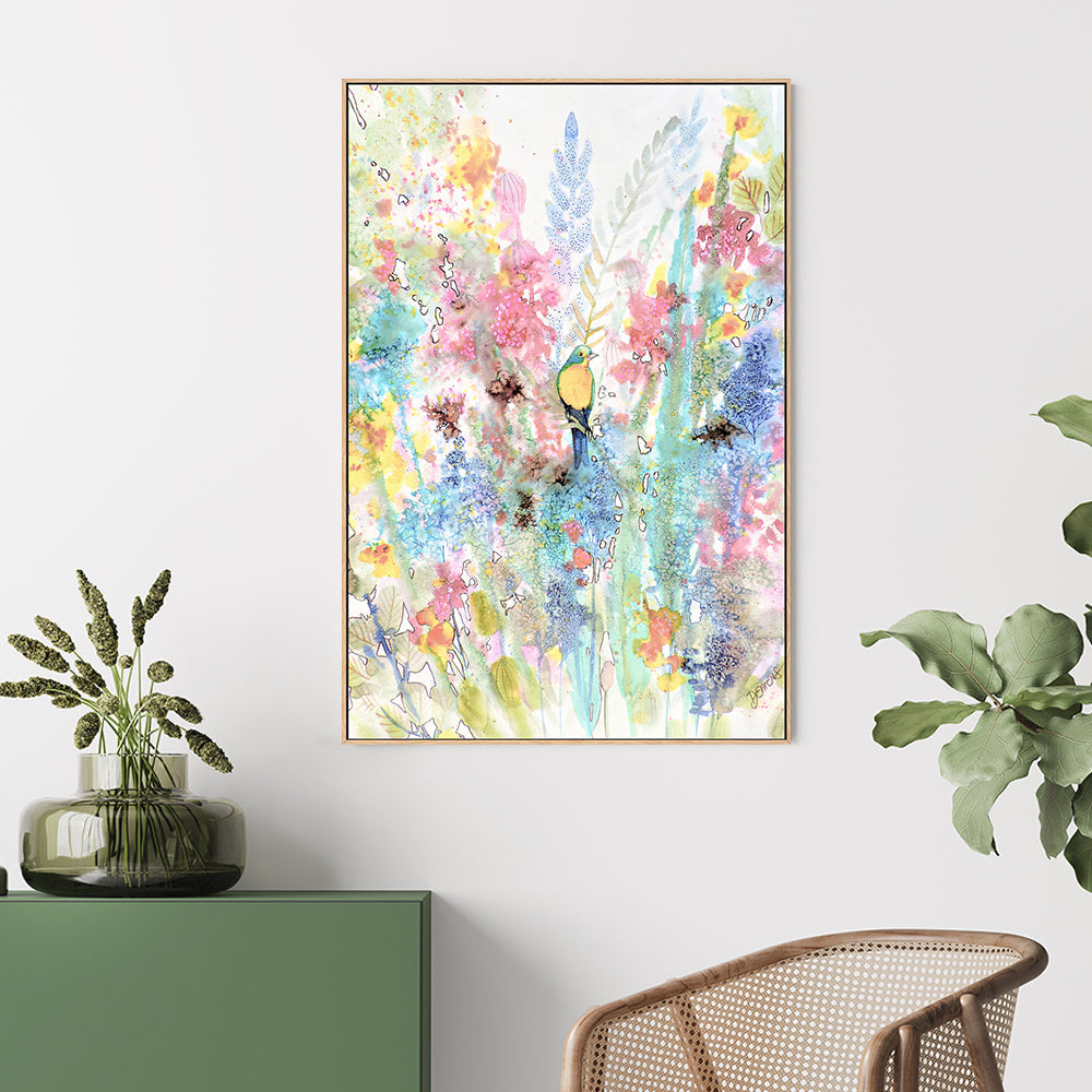 wall-art-print-canvas-poster-framed-Yellow Bird, Style B , By Sylvie Demers-GIOIA-WALL-ART