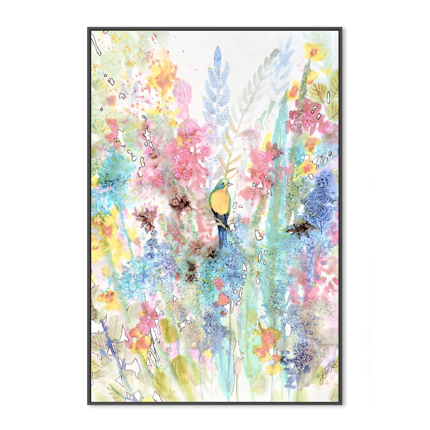 wall-art-print-canvas-poster-framed-Yellow Bird, Style B , By Sylvie Demers-GIOIA-WALL-ART