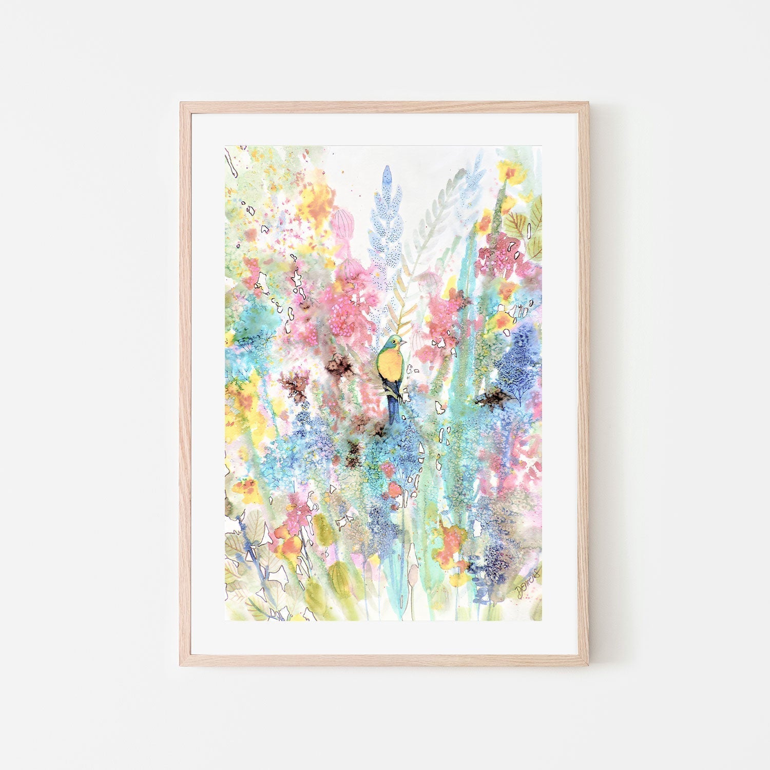 wall-art-print-canvas-poster-framed-Yellow Bird, Style B , By Sylvie Demers-GIOIA-WALL-ART