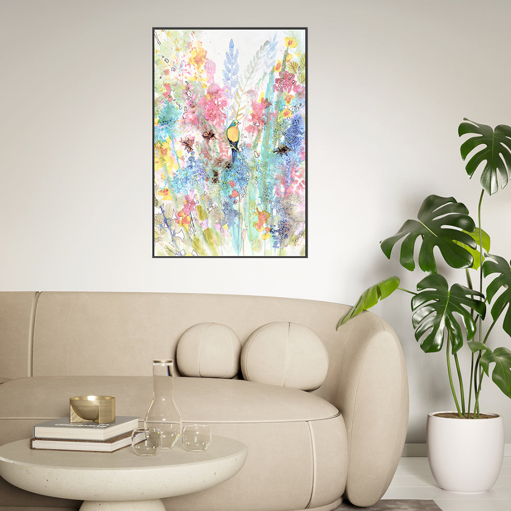 wall-art-print-canvas-poster-framed-Yellow Bird, Style B , By Sylvie Demers-GIOIA-WALL-ART