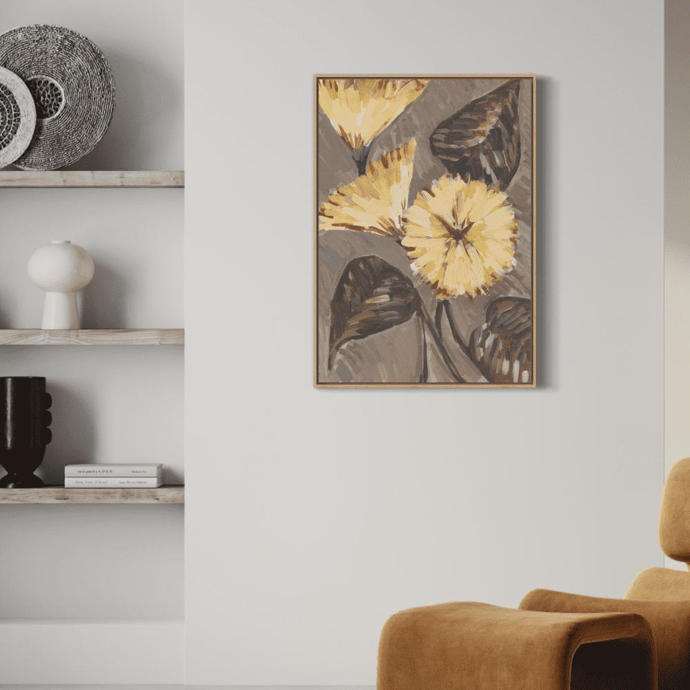 wall-art-print-canvas-poster-framed-Yellow Blooms-by-Emily Wood-Gioia Wall Art