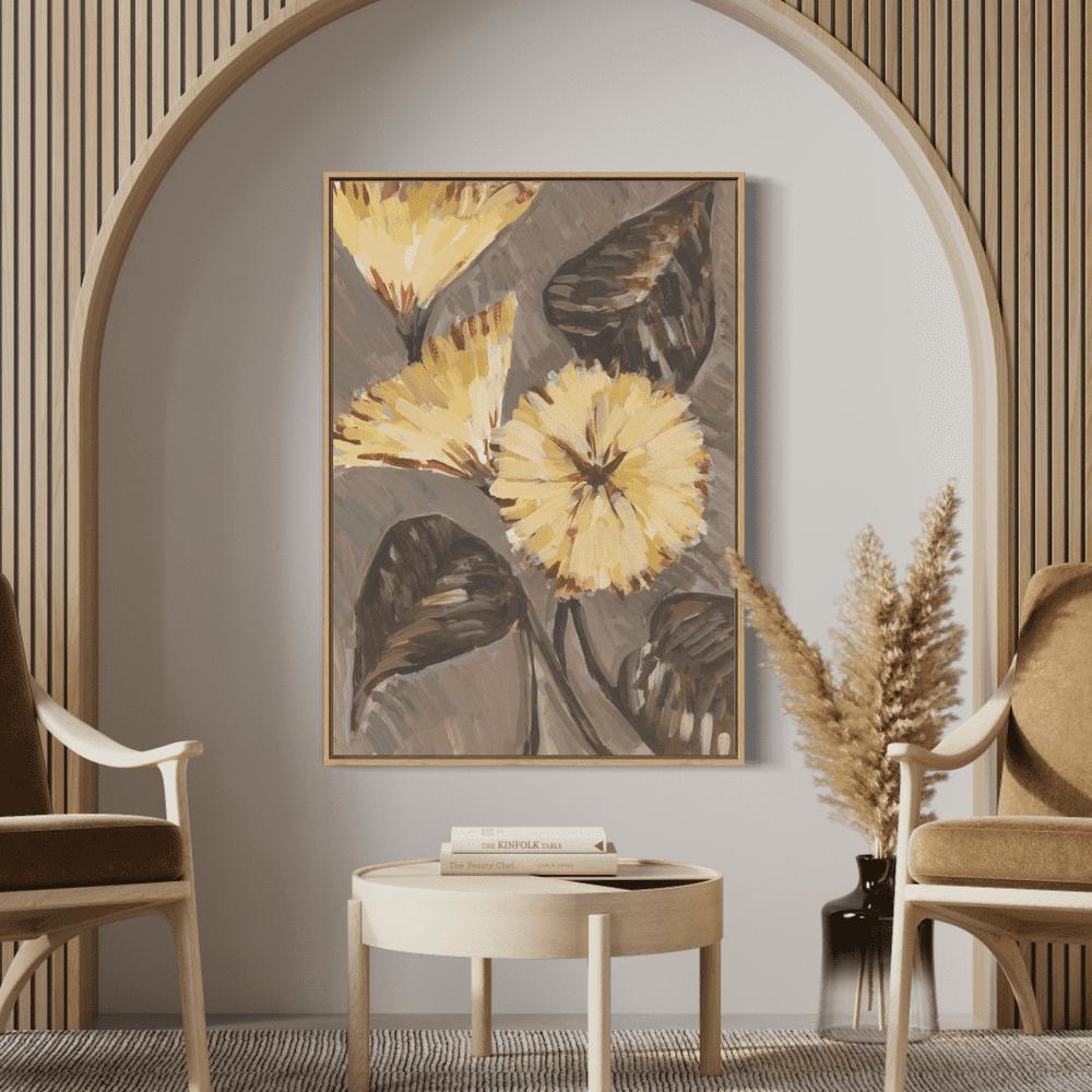 wall-art-print-canvas-poster-framed-Yellow Blooms-by-Emily Wood-Gioia Wall Art