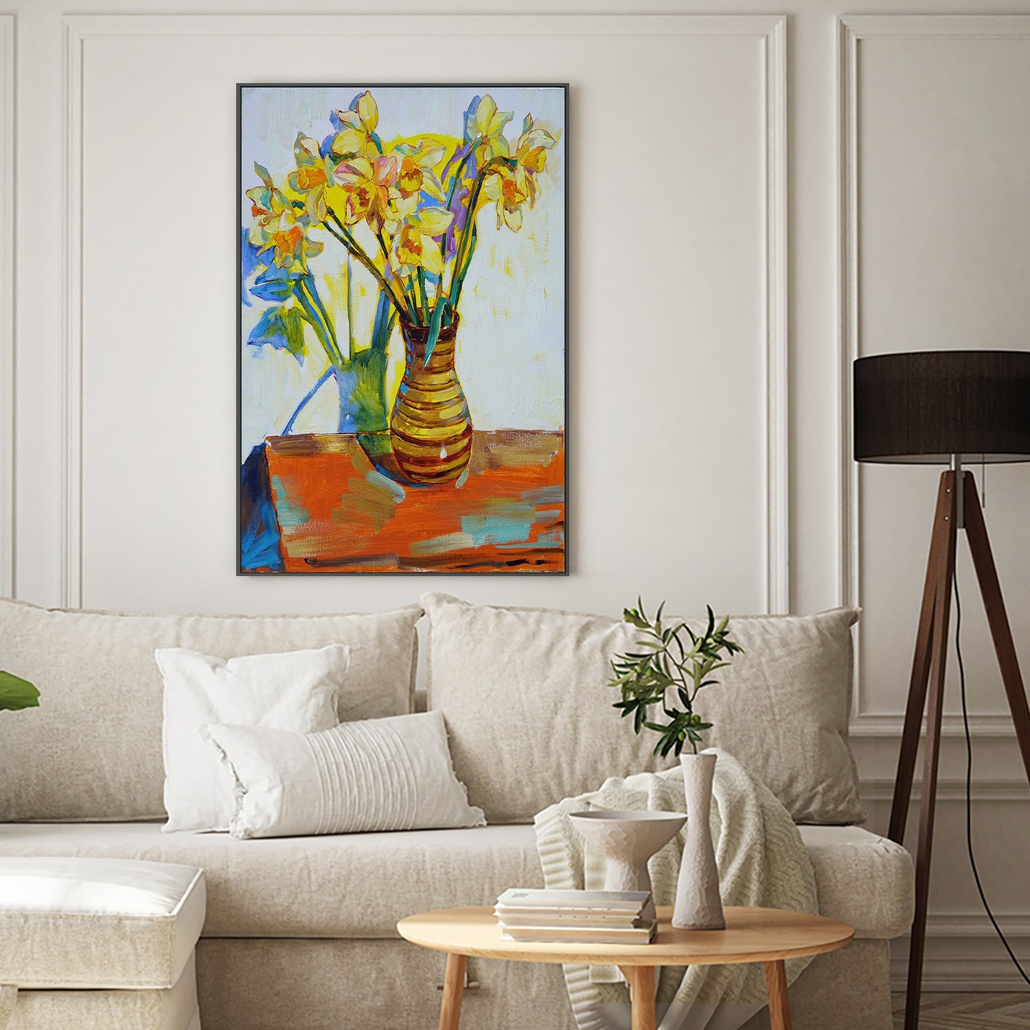 wall-art-print-canvas-poster-framed-Yellow daffodils-2