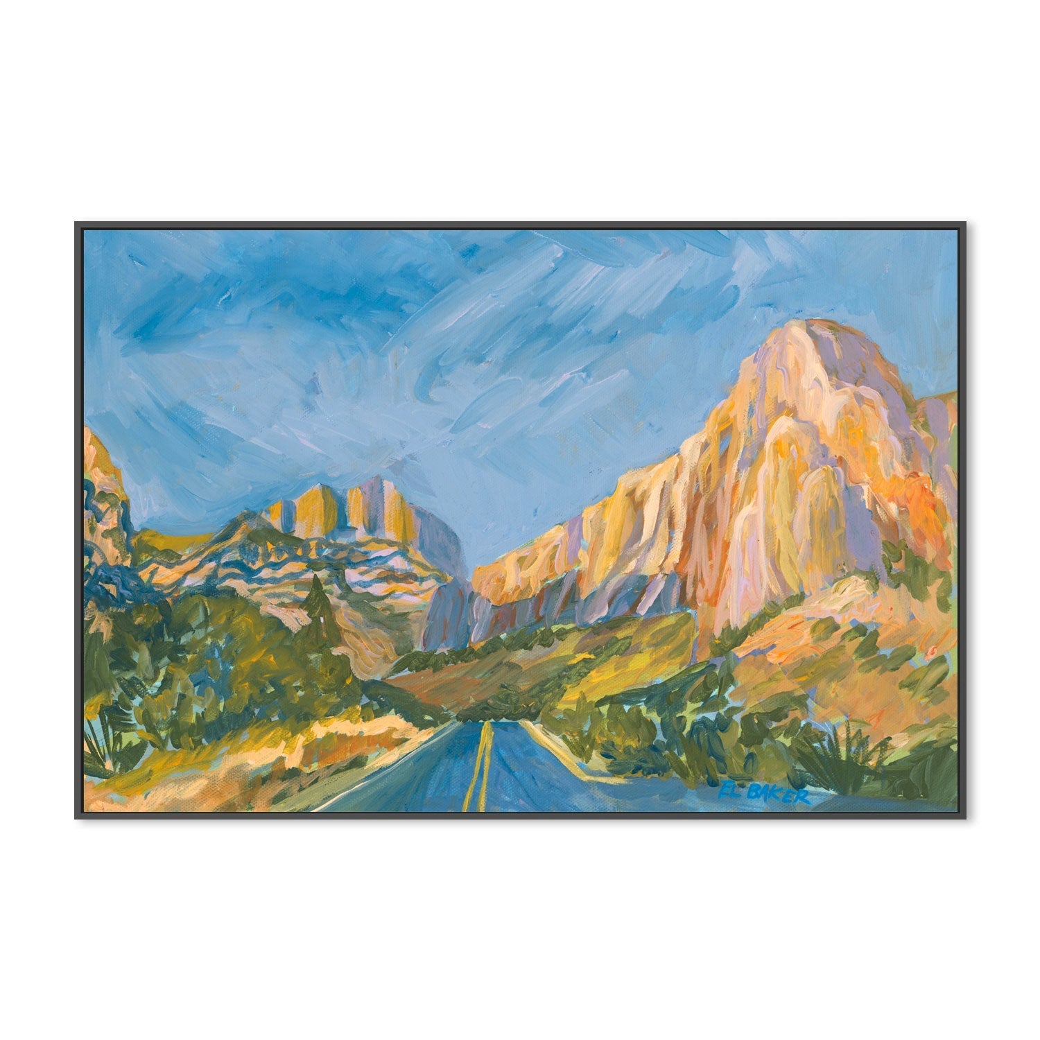 wall-art-print-canvas-poster-framed-Yellow Mountain , By Eleanor Baker-3
