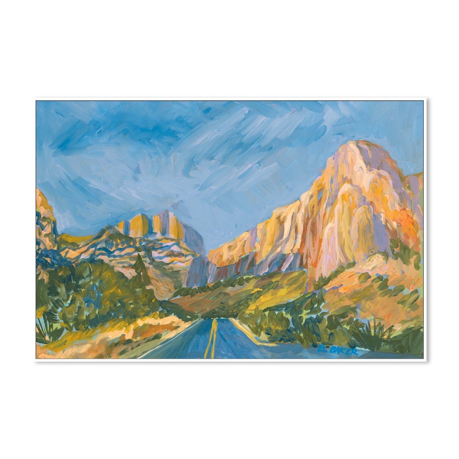 wall-art-print-canvas-poster-framed-Yellow Mountain , By Eleanor Baker-5