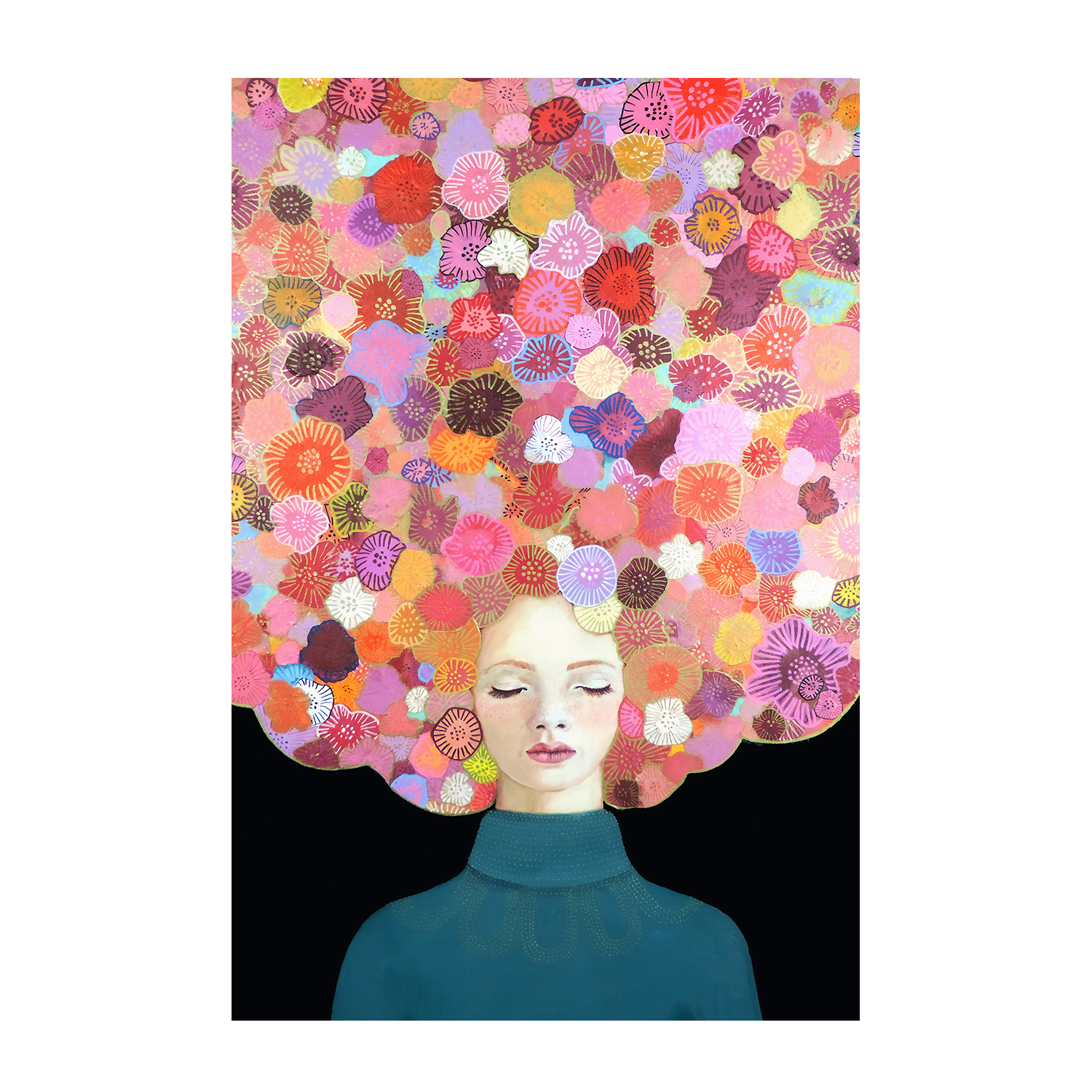 wall-art-print-canvas-poster-framed-You Make Me Flowery , By Sylvie Demers-1