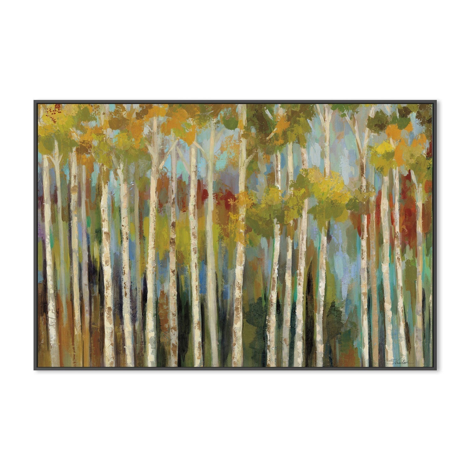 wall-art-print-canvas-poster-framed-Young Forest, Style C-by-Silvia Vassileva-Gioia Wall Art