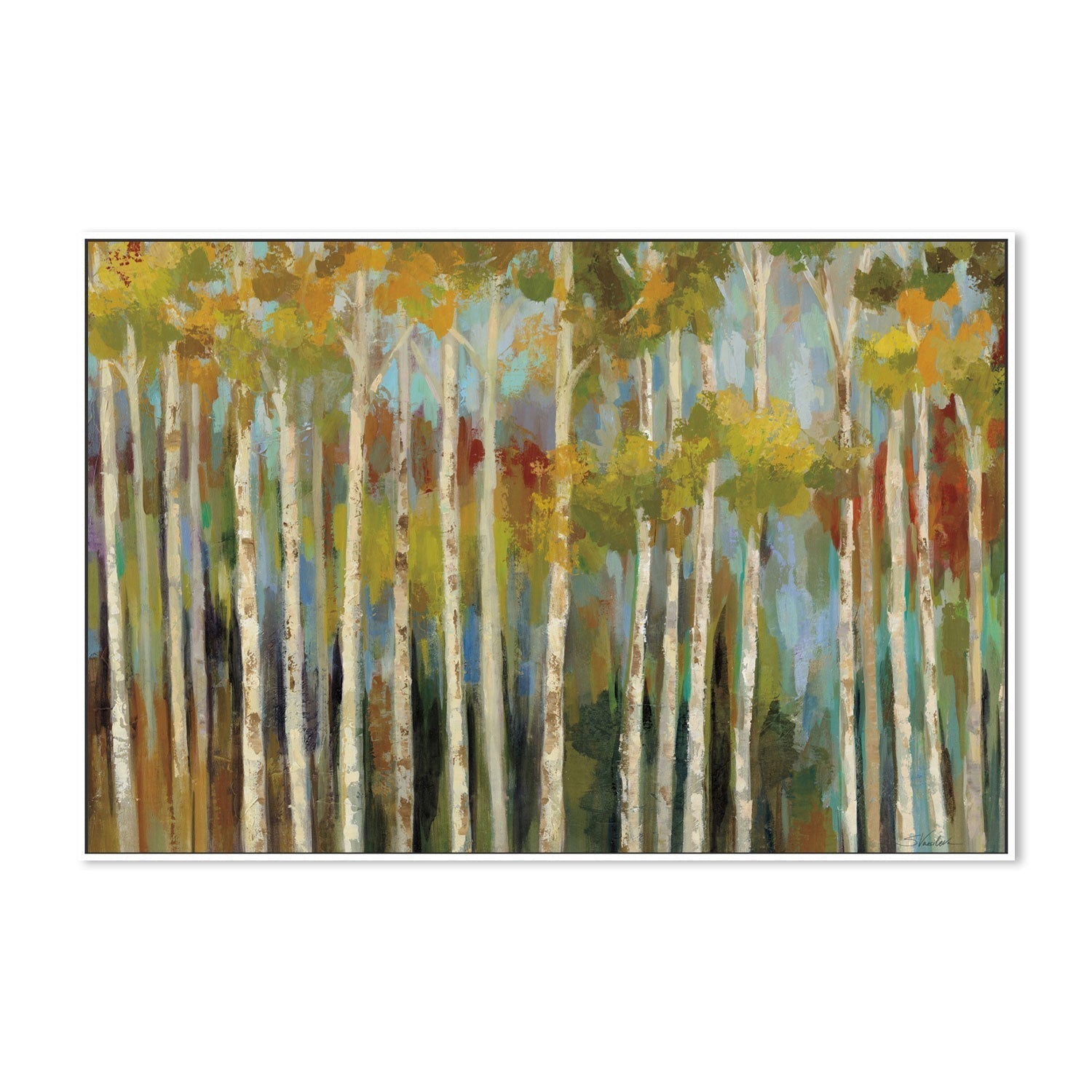 wall-art-print-canvas-poster-framed-Young Forest, Style C-by-Silvia Vassileva-Gioia Wall Art
