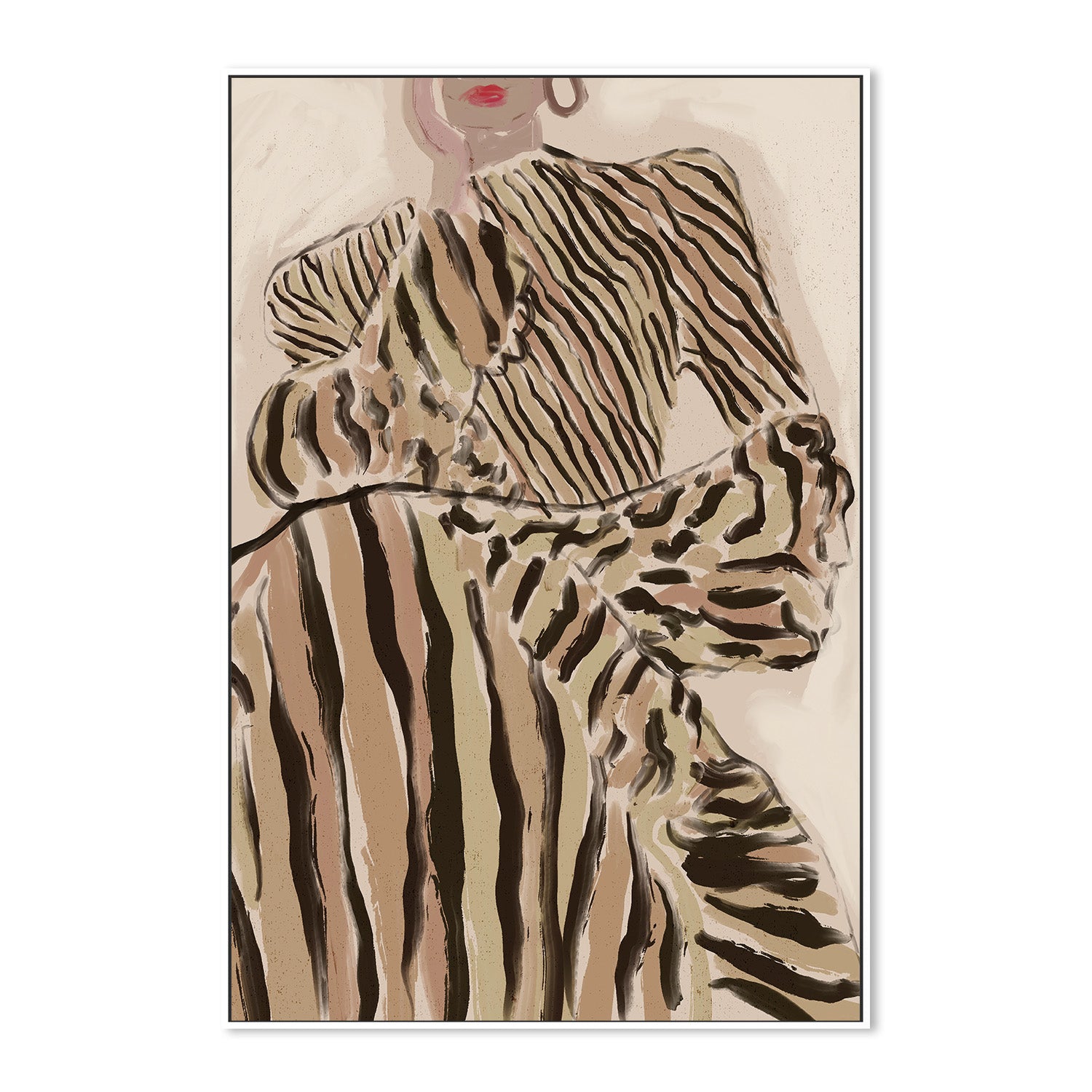 wall-art-print-canvas-poster-framed-Zebra Elegance-5