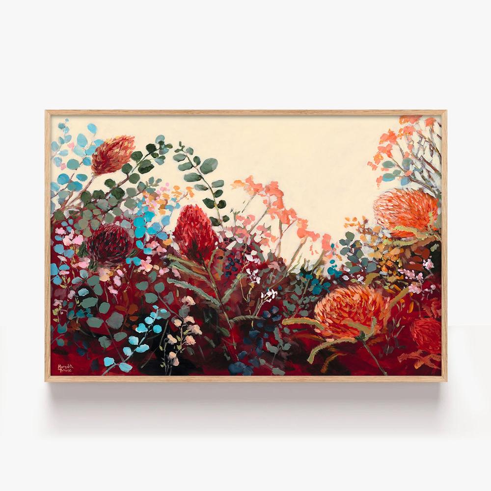 Waratah Vintage-by-Meredith Howse-wall-art-print-canvas-poster-framed-Gioia