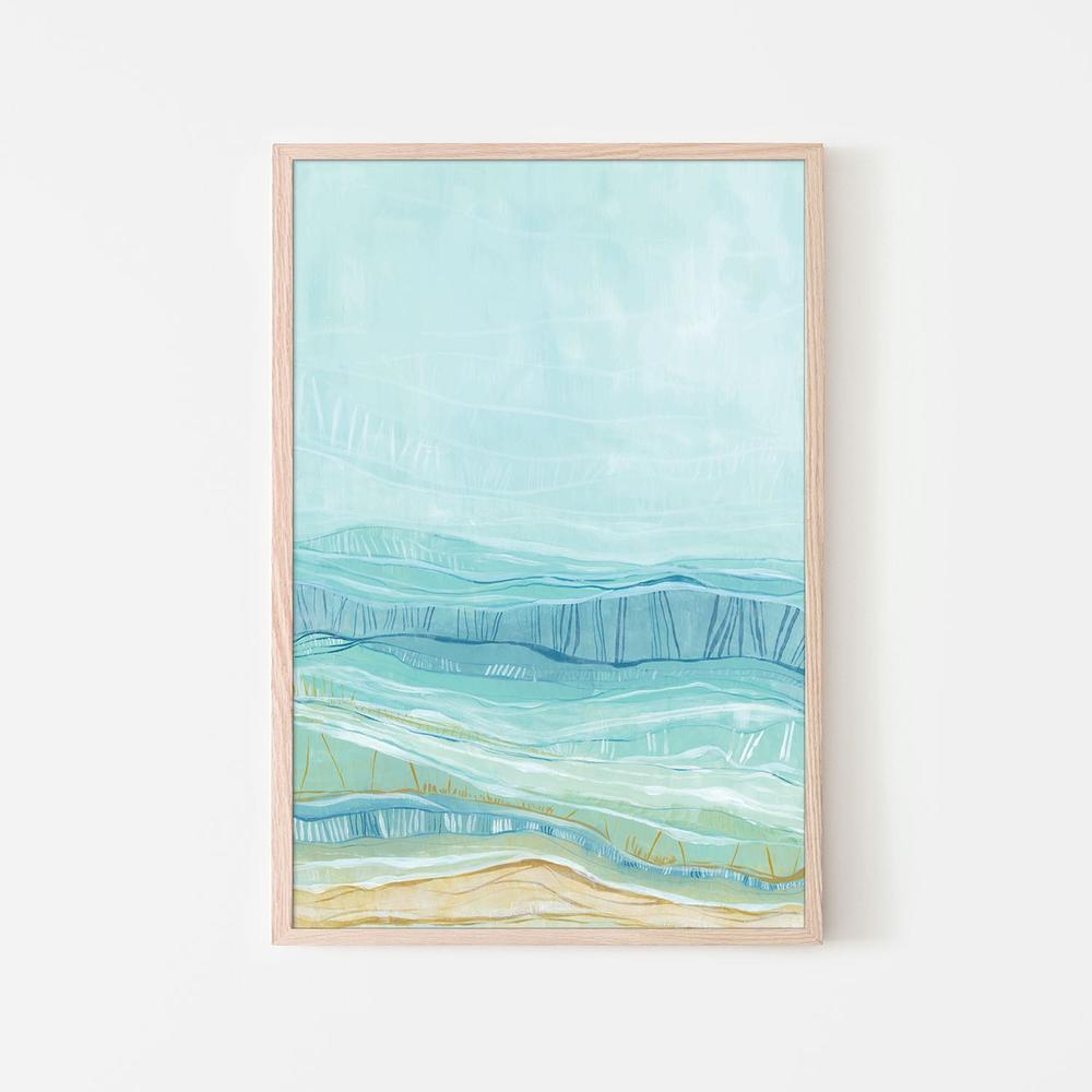 Waves of Blue Beauty-by-Jacob Q-wall-art-print-canvas-poster-framed-Gioia