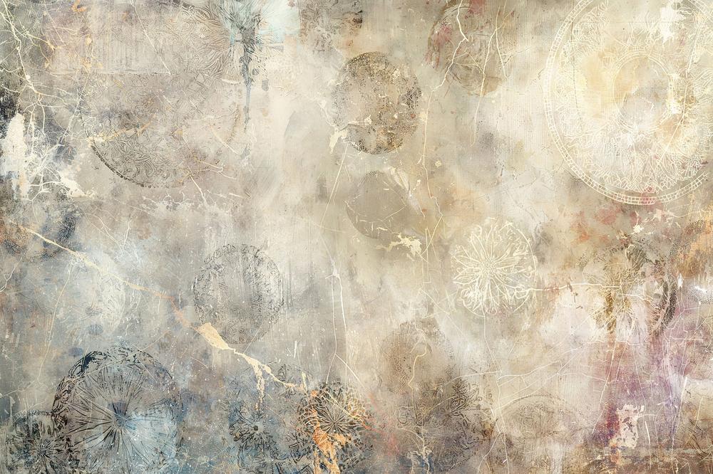 Weathered Organic Circles-by-Rafal Kulik-wall-art-print-canvas-poster-framed-Gioia