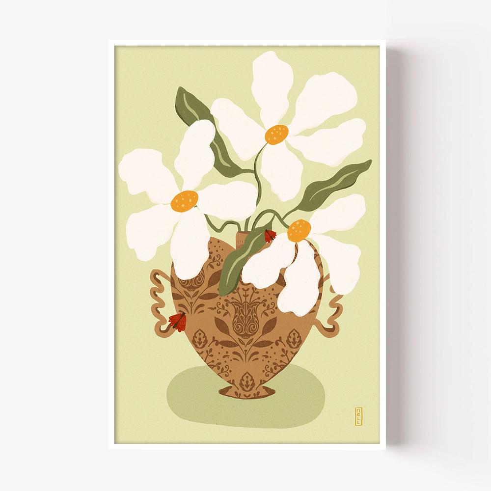 Whimsical Floral Heart-by-Dirkie Nell-wall-art-print-canvas-poster-framed-Gioia