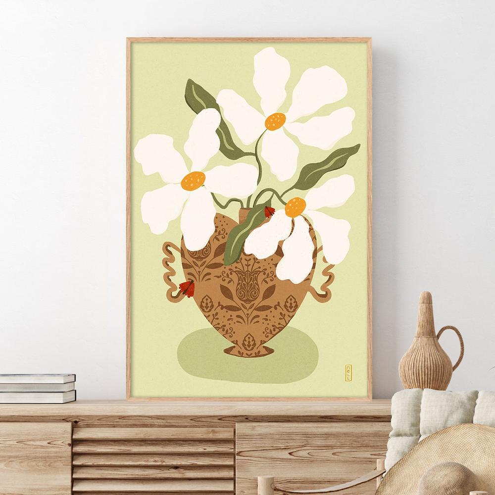 Whimsical Floral Heart-by-Dirkie Nell-wall-art-print-canvas-poster-framed-Gioia