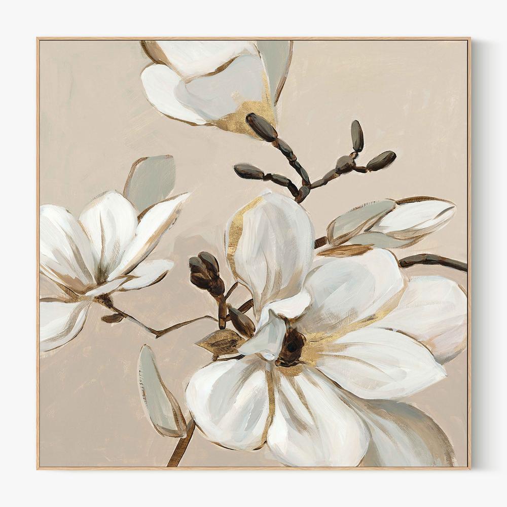 White Magnolia Branch, Style A-by-Jacob Q-wall-art-print-canvas-poster-framed-Gioia