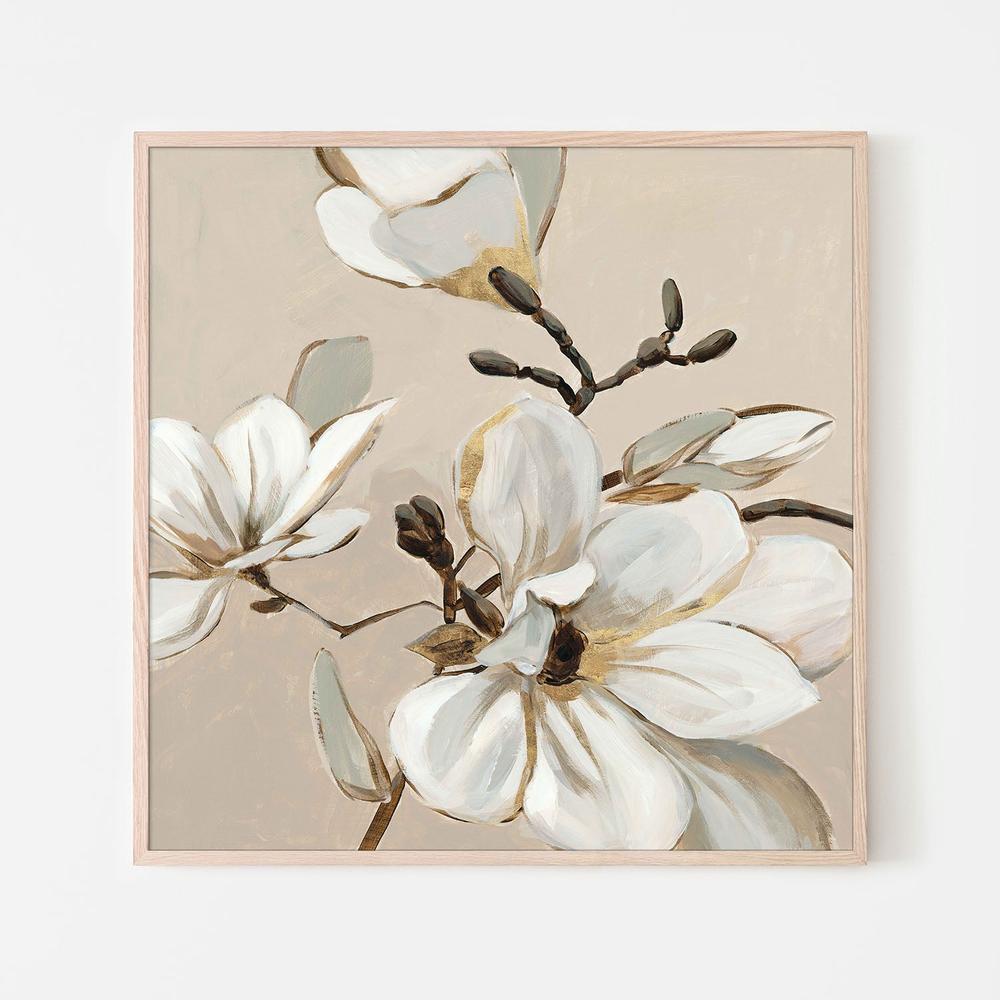 White Magnolia Branch, Style A-by-Jacob Q-wall-art-print-canvas-poster-framed-Gioia