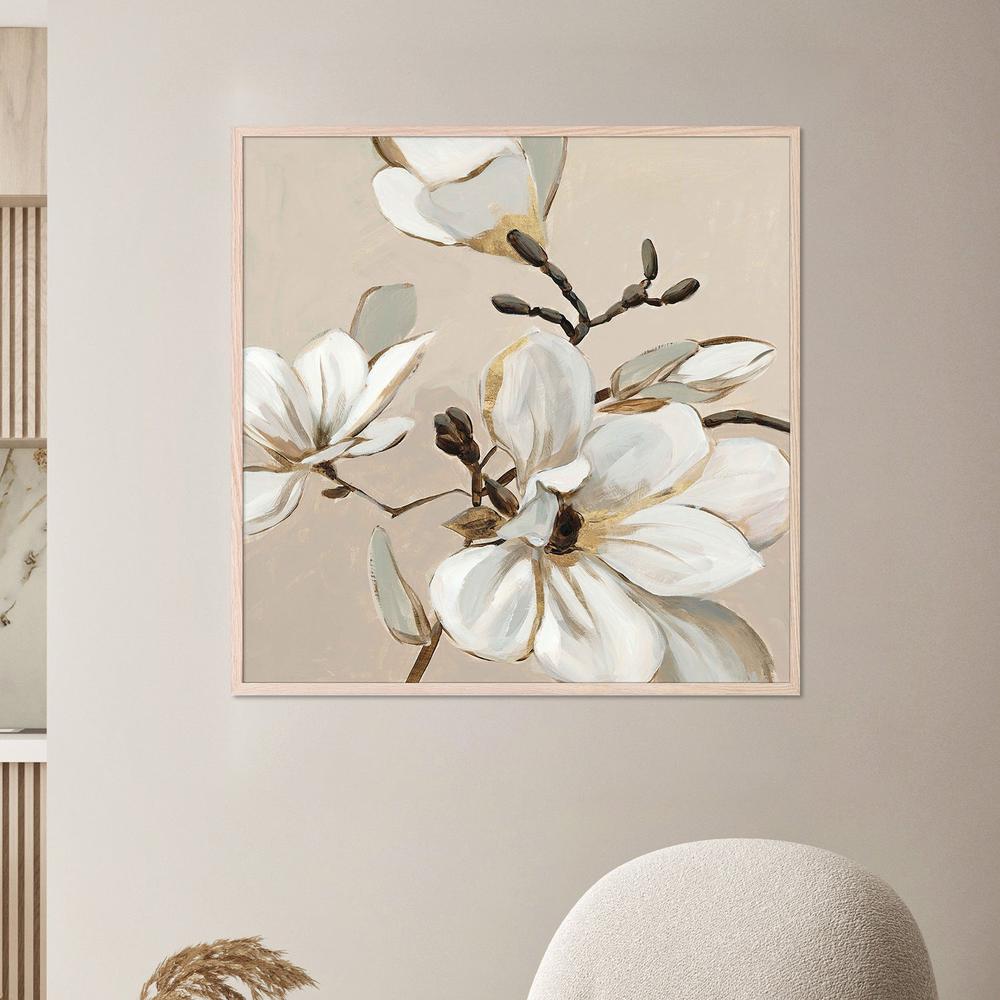 White Magnolia Branch, Style A-by-Jacob Q-wall-art-print-canvas-poster-framed-Gioia