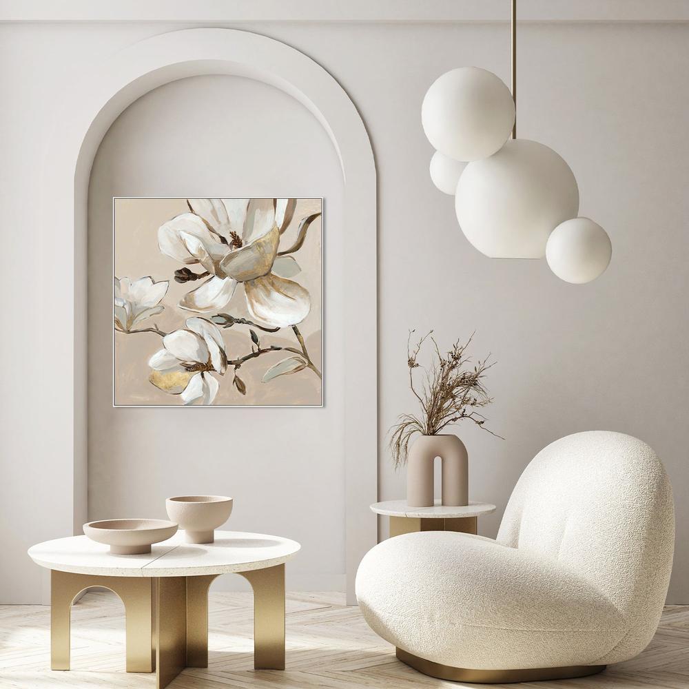 White Magnolia Branch , Style B-by-Jacob Q-wall-art-print-canvas-poster-framed-Gioia