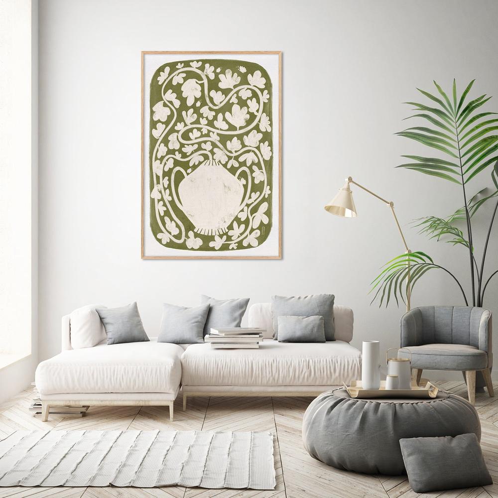 Winding Botanical Vase-by-Dirkie Nell-wall-art-print-canvas-poster-framed-Gioia