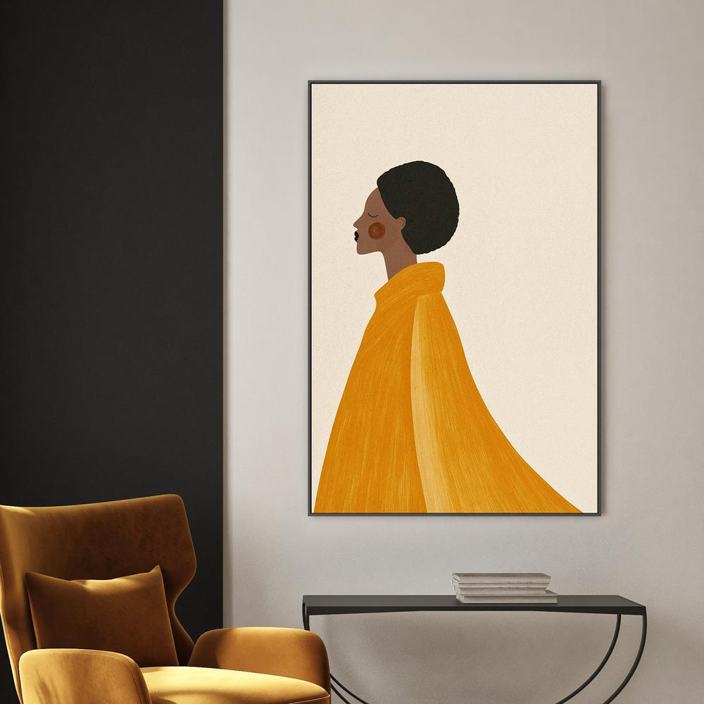 wall-art-print-canvas-poster-framed-Woman In Yellow Cape-2