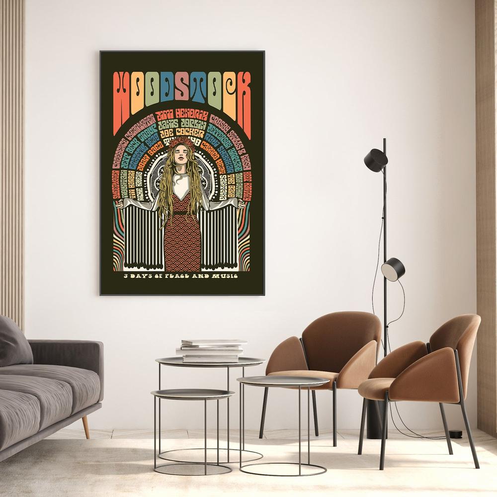 Woodstock Peace Festival-by-Retrodrome-wall-art-print-canvas-poster-framed-Gioia