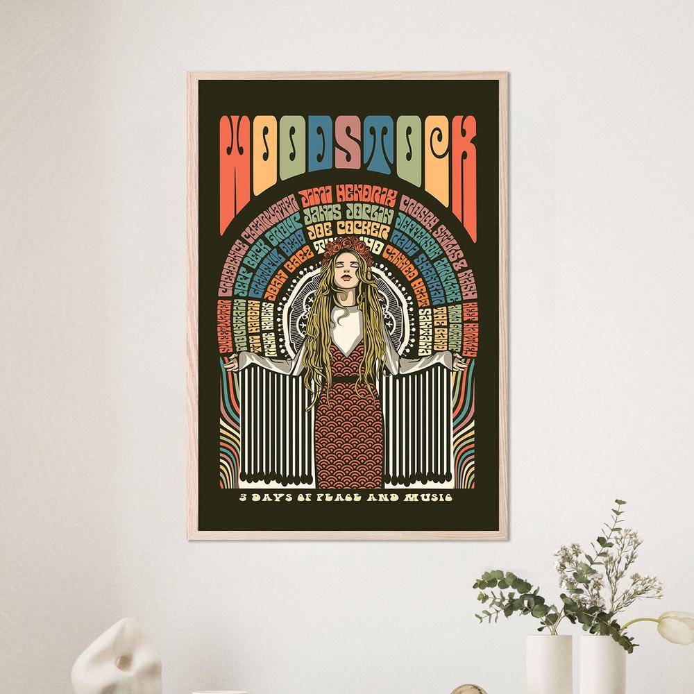 Woodstock Peace Festival-by-Retrodrome-wall-art-print-canvas-poster-framed-Gioia