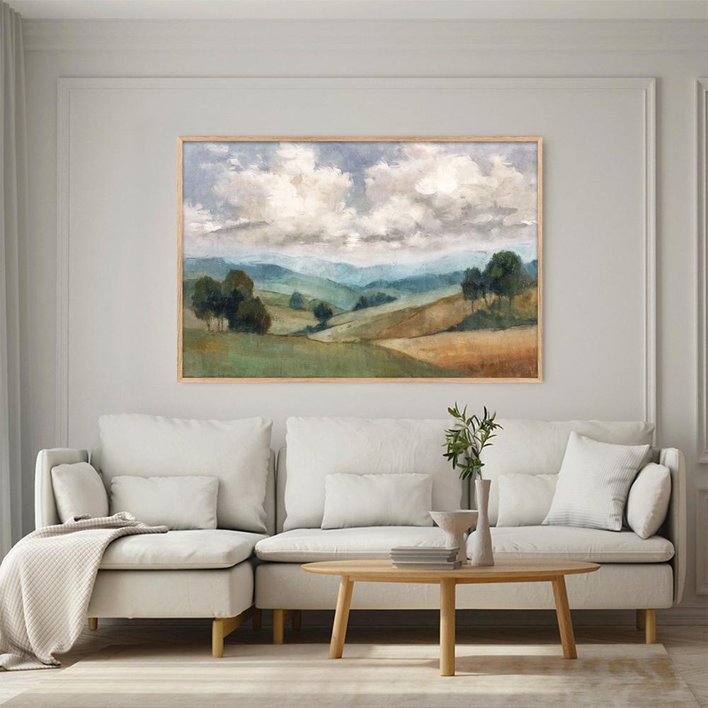 Woven Fields, Style B-by-Nina Blue-wall-art-print-canvas-poster-framed-Gioia