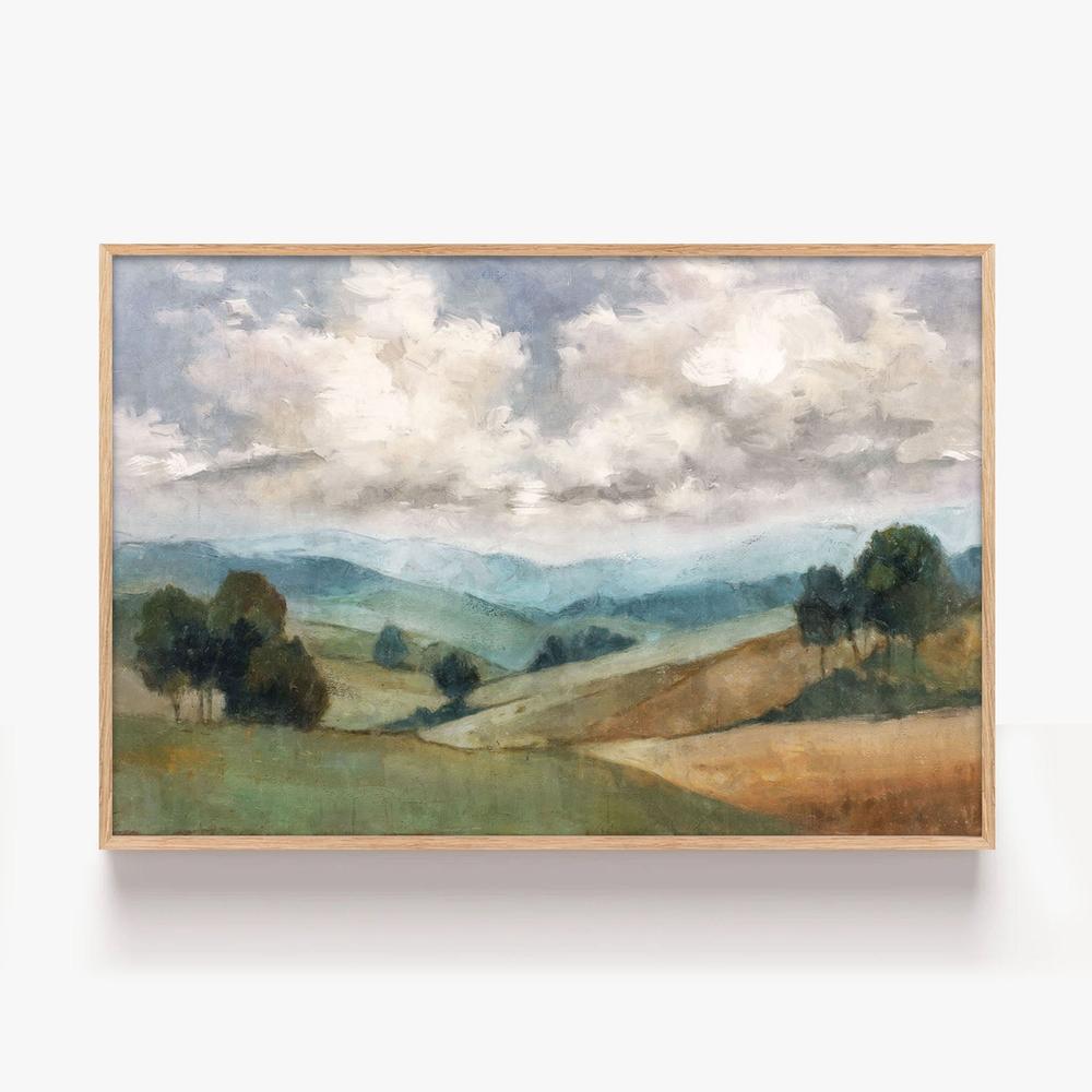Woven Fields, Style B-by-Nina Blue-wall-art-print-canvas-poster-framed-Gioia