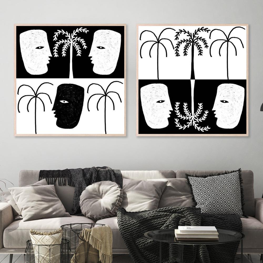 Yearning, Style A & B, Set Of 2-by-Shatha Al Dafai-wall-art-print-canvas-poster-framed-Gioia