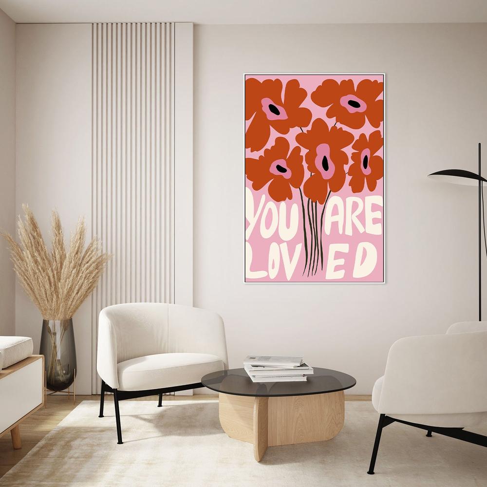 You Are Loved Flowers-by-Miho Art Studio-wall-art-print-canvas-poster-framed-Gioia