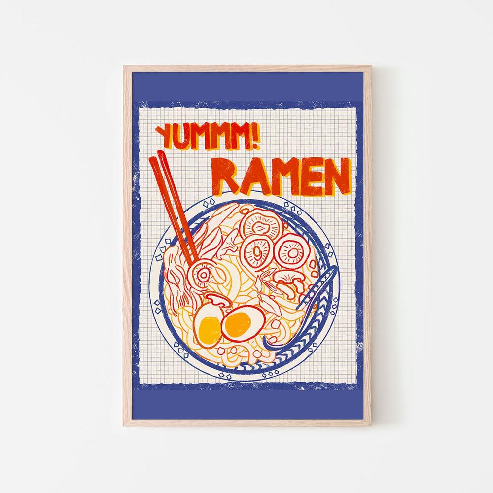 Yummy Ramen Bowl-by-Radhika Modi-wall-art-print-canvas-poster-framed-Gioia